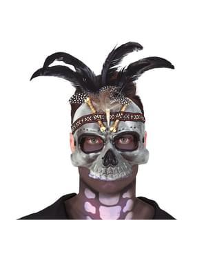 Voodoo Maske med Fjer