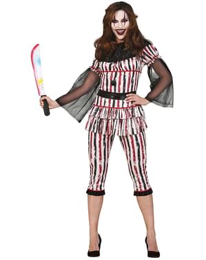 Enge clown kostuum voor vrouwen