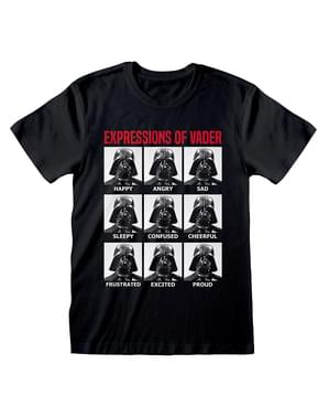 T-shirt de Darth Vader expressões para adulto - Star Wars