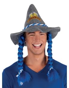 Gorro de Oktoberfest com tranças para adulto