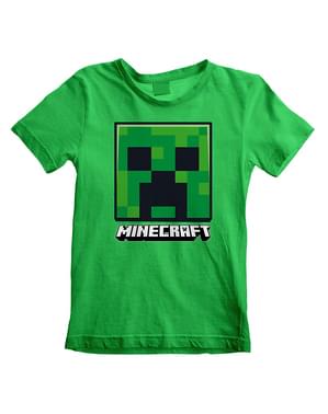 חולצה עם ראש קריפר לילדים - Minecraft