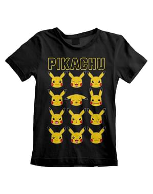 Pikachu Faces T-skjorte til gutter - Pokémon