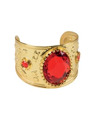 Bracciale arabo con diamante rosso per adulto