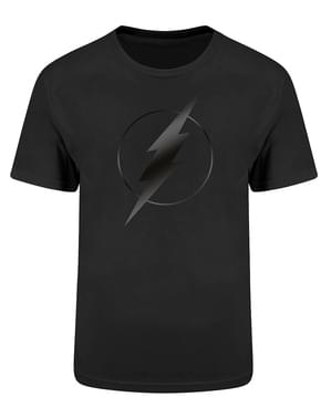 Czarna Koszulka Logo The Flash dla dorosłych