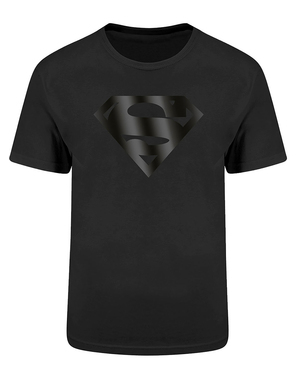 Maglietta Superman logo nero per adulto