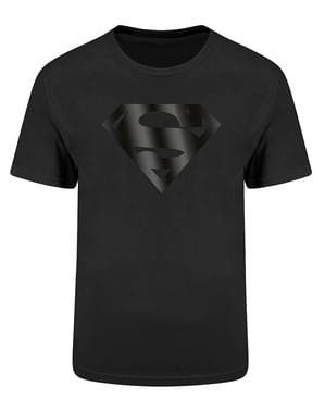 Superman t-shirt með svörtu merki fyrir fullorðna