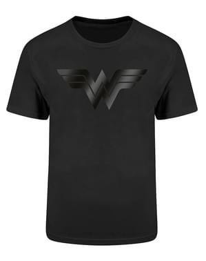 Wonder Woman Logo T-Shirt voor volwassenen in het zwart