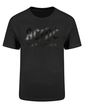 T-shirt de AC DC logo preta para adulto