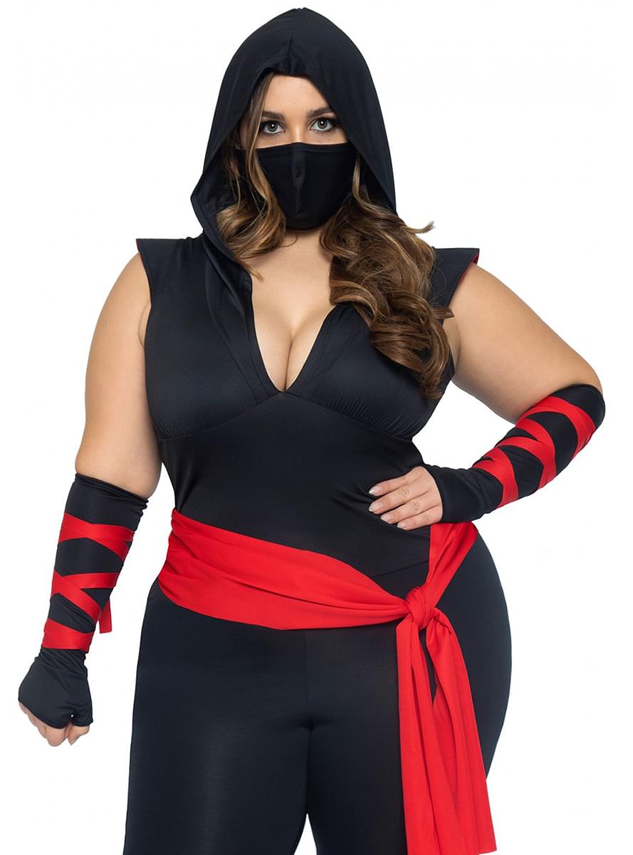 Fato de ninja sexy para mulher tamanho grande