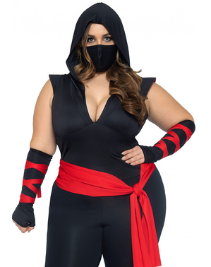 Costume da ninja sexy da donna taglie forti