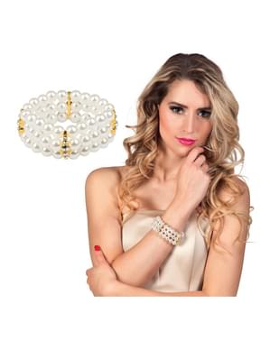 Bracciale di perle bianche per donna
