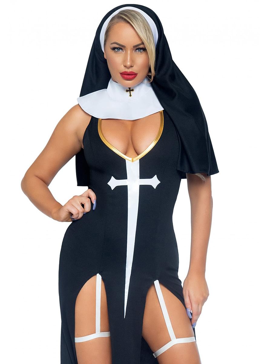 Nonnen Kostüm sexy für Damen