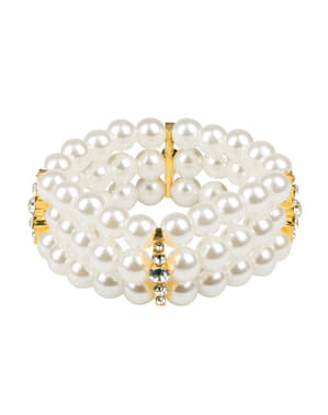Bracelet perles blanches femme