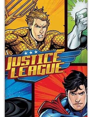 Justice League kunststof tafelkleed (1,40m 2,15m)