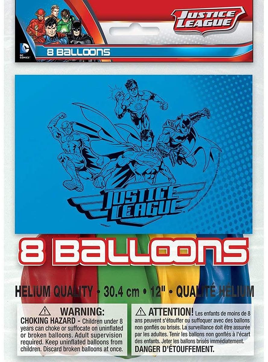 8 latexballonger Justice League