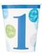 8 bicchieri per il primo compleanno blu - Blue Dots 1st Birthday