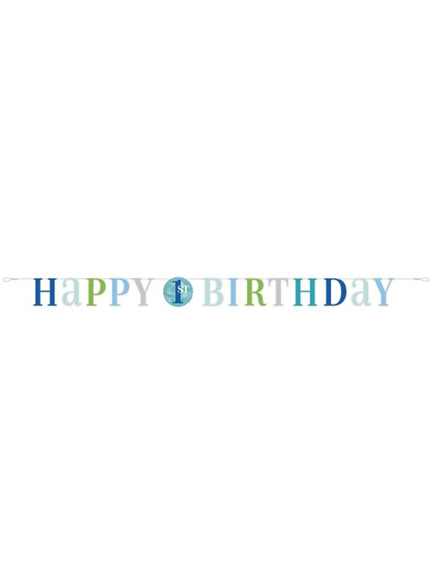 Modra dekoracija za prvi rojstni dan - Blue Dots 1st Birthday