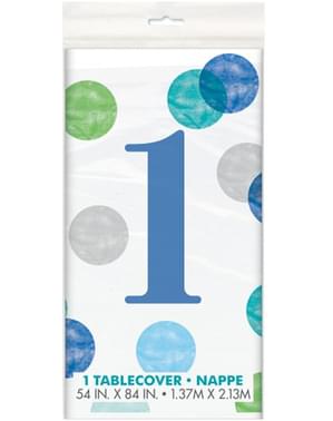 Nappe bleue premier anniversaire - Blue Dots 1st Birthday