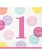 16 servilnek za prvo rojstno dnevno zabavo roza (33x33cm) - Pink Dots 1st Birthday