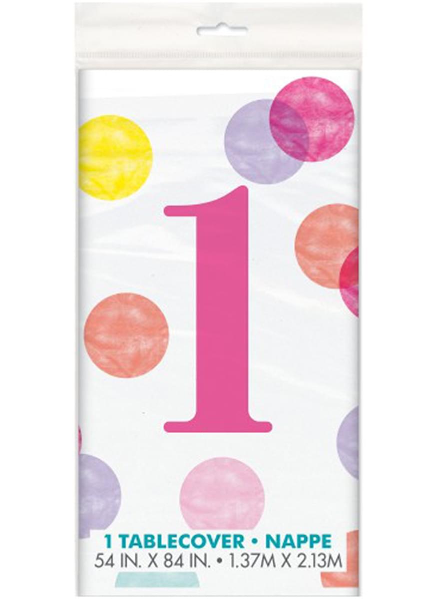 Mantel rosa primer cumpleaños - Pink Dots 1st Birthday 