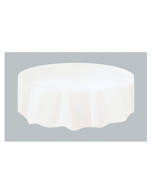 1 Toalha de mesa redonda branca - Linha Cores Básicas