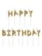 13 aukso spalvos „Happy Birthday“ žvakės