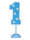 Nummer 1 blauwe decoratieve kaars