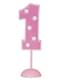 Nummer 1 Pink Dekorativt Lys