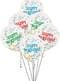 6 balão de látex com confete (30 cm)