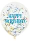 6 ballons en latex avec confettis (30 cm)