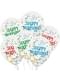 6 balão de látex com confete (30 cm)