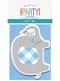 8 invitations éléphant bleu baby Shower - Blue Floral Elephant