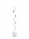 3 Elefanten Baby Shower Deko-Spiralen blau - Blue Floral Elephant