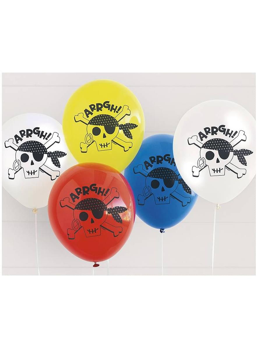 8 Piraten Latex Ballonnen (31 cm) - Ahoy Pirate