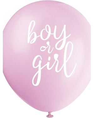 8 Luftballons aus Latex (32 cm) - Boy or Girl