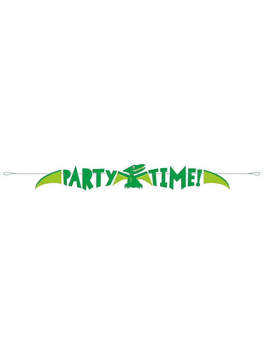 Dinosaurier Geburtstags-Girlande - Blue & Green Dinosaur