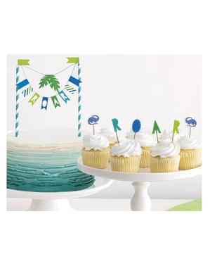 6 bougies anniversaire dinosaure