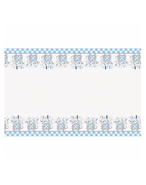 Elefanten Baby Shower Tischdecke blau - Blue Floral Elephant