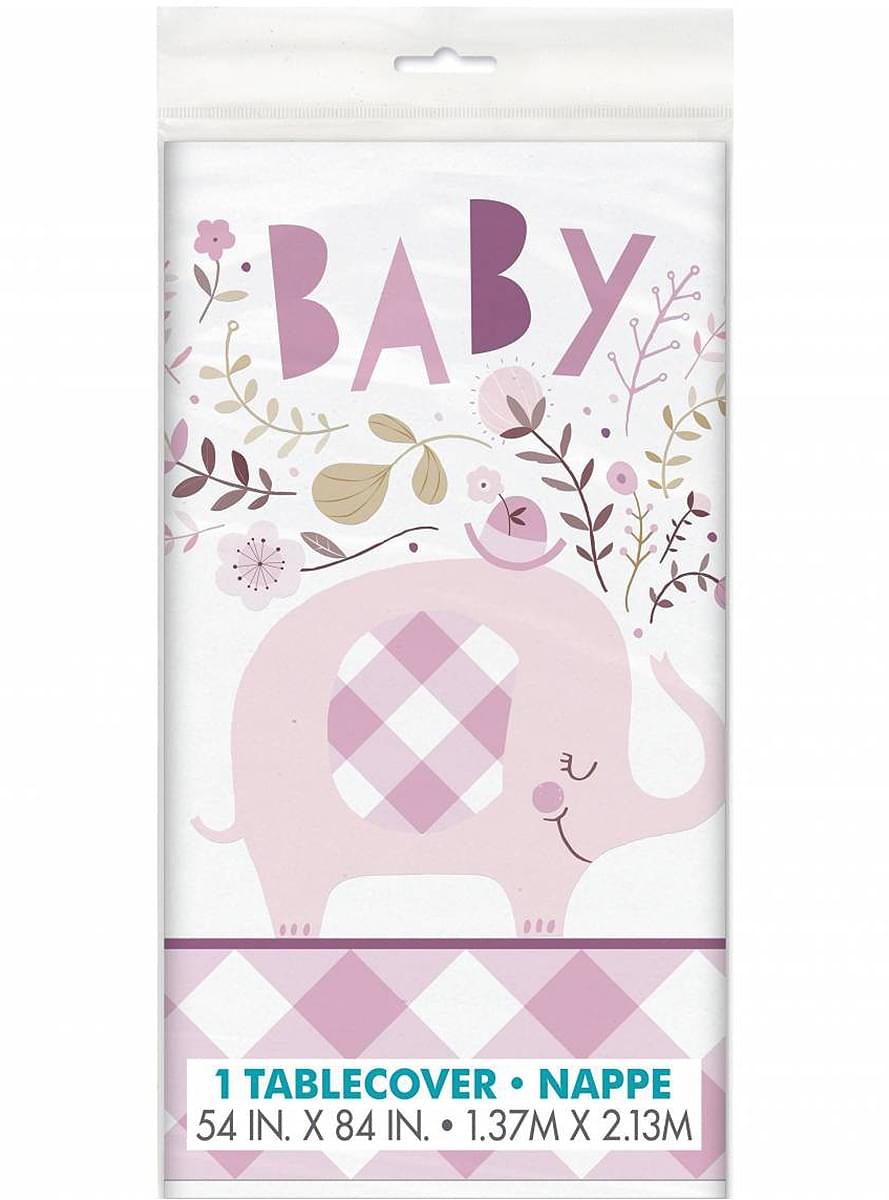 Roza slon za baby shower - Ružičasti cvjetni slon