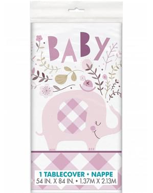 Mantel elefante rosa baby Shower - Pink Floral Elephant
