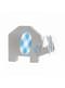Centrotavola elefante azzurro per baby shower - Blue Floral Elephant