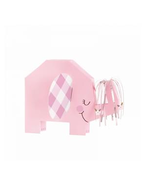 Centro de mesa elefante rosa baby Shower - Pink Floral Elephant