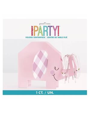 Centro de mesa elefante rosa baby Shower - Pink Floral Elephant