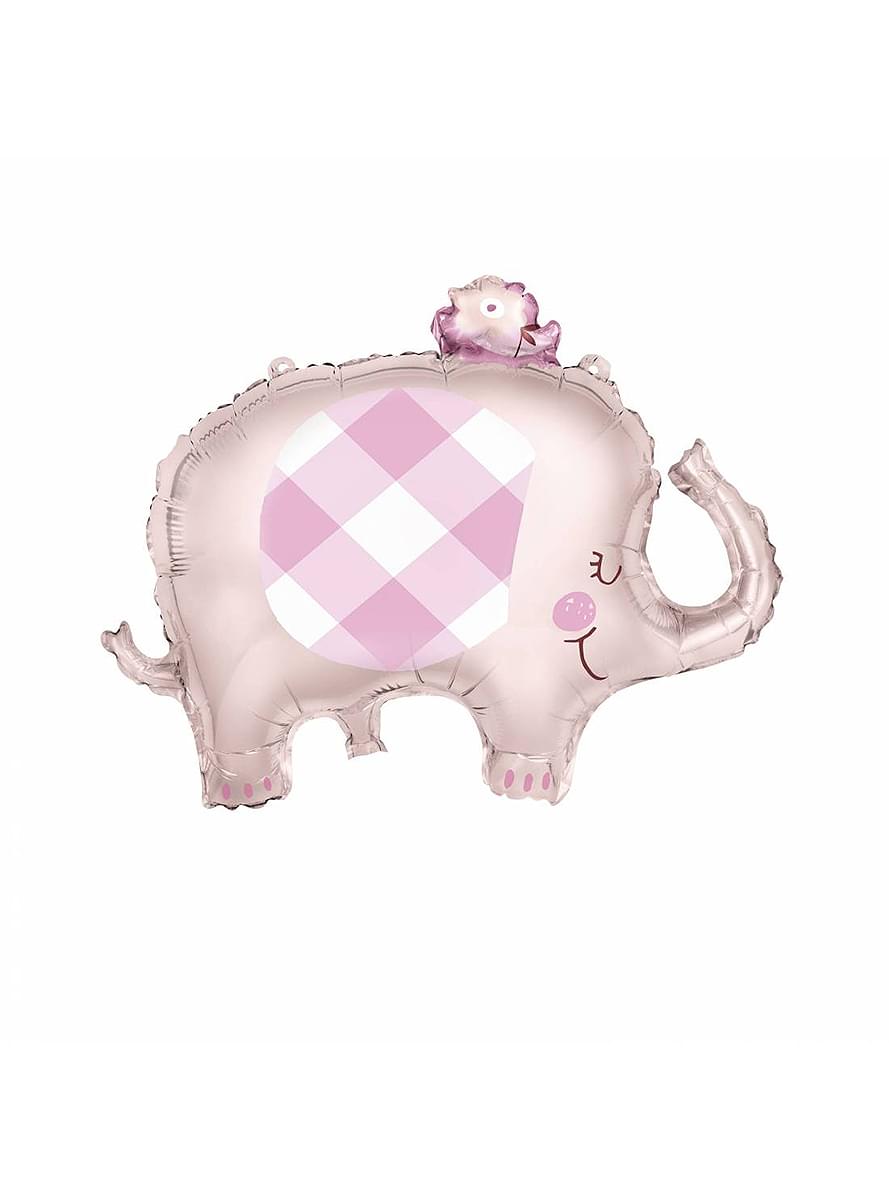 Rozā ziloņa folijas balons (74 cm) bērnu lietussargu svinībām