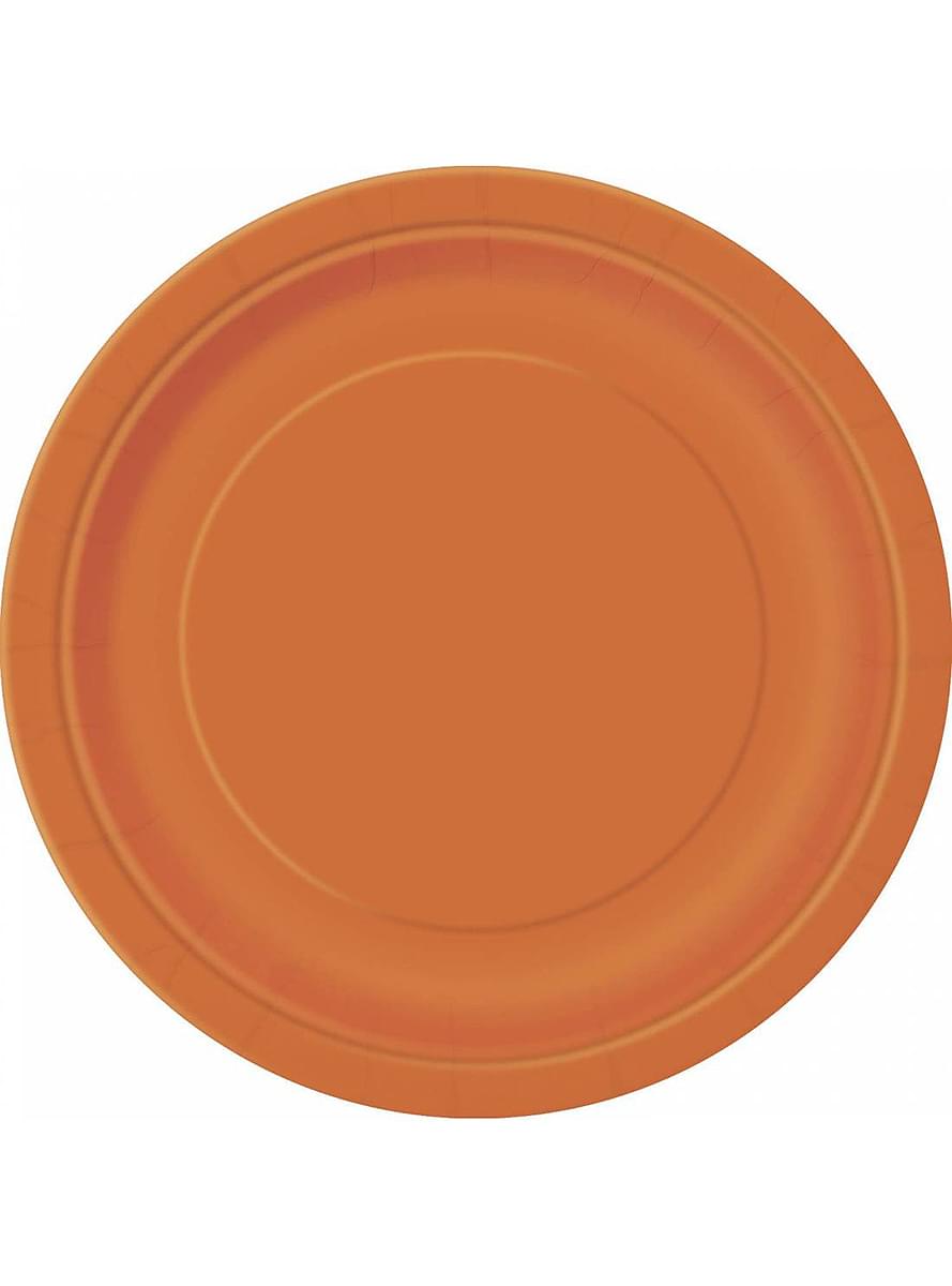 8 farfurii mici portocalii  (18 cm) - Basic Colors Line