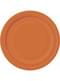8 petites assiettes oranges (18 cm) - Gamme couleur unie
