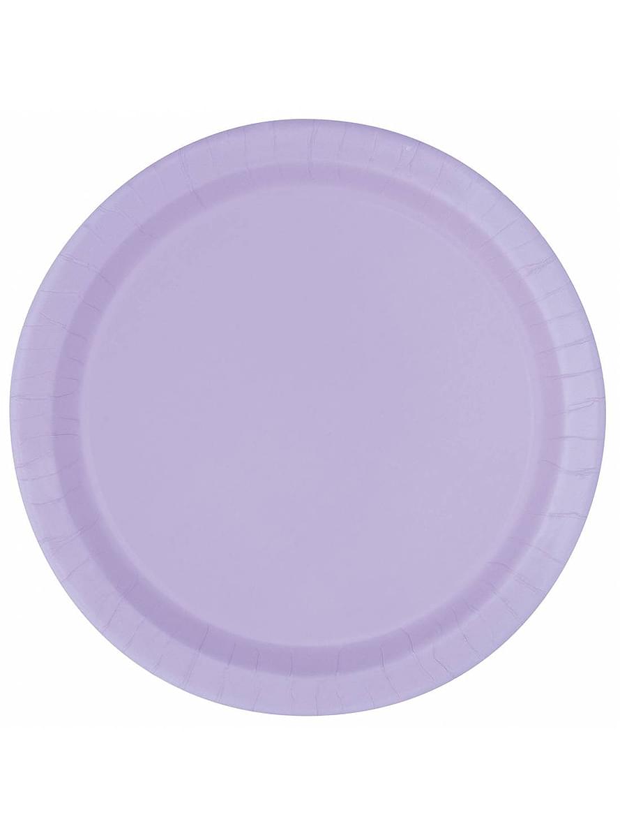 Liliowe Małe Talerze x8 (18cm) - Linia Kolorów Podstawowych