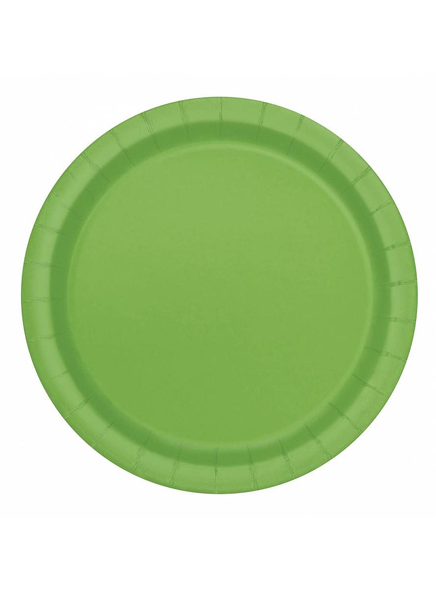 8 kis lime zöld tányér (18 cm) - Alap színek vonal