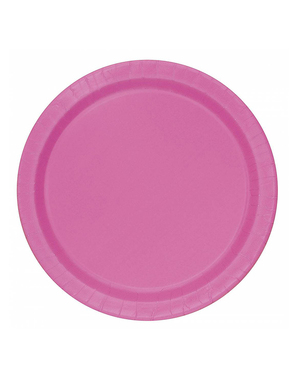 8 platos pequeños rosas (18 cm) - Línea Colores Básicos