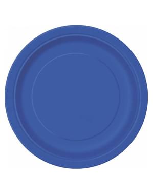 8 Small Dark Blue Plates (18 cm) - Basic Colours Line